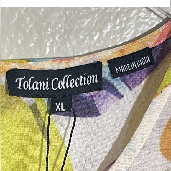 Tolani Collection Multicolor Sleeveless Scoop Neck Botanical Maxi Dress NWT XL - Picture 12 of 12